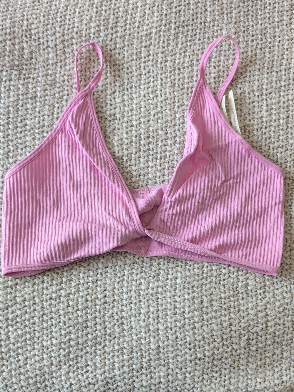 5 For $25 Anthropologie Ribbed Light Pink Bralette